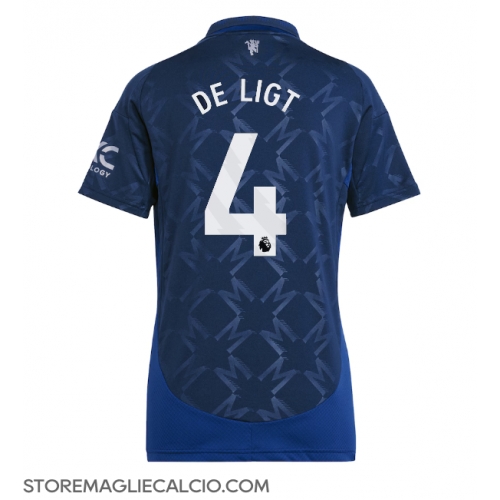 Manchester United Matthijs de Ligt #4 Maglia Gara Trasferta Repliche 2024-25 Donna Maniche Corte Manchester United Matthijs de Ligt #4 Maglia Gara Trasferta Repliche 2024-25 Donna Maniche Corte